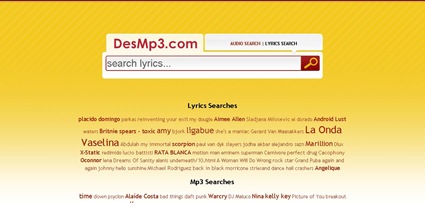 Lyrics and Mp3 Search Engine - DesMp3.com