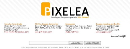 Pixelea - Hosting de imagenes gratuito, sin limites!