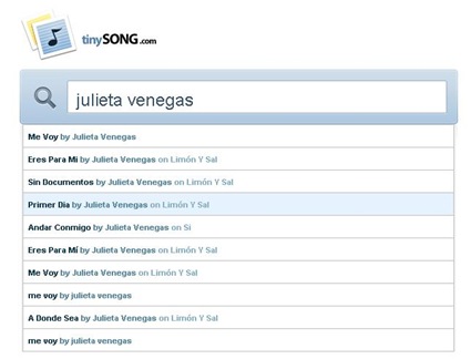 TinySong - Type in a song and make a free music link to share music with friends