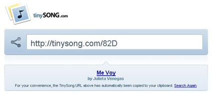 TinySong - Type in a song and make a free music link to share music with friends