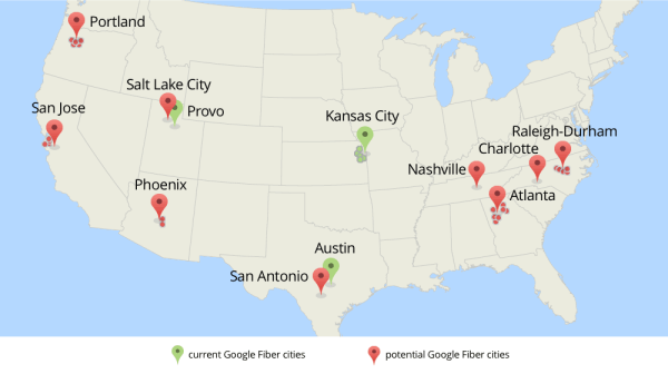 Ciudades con Google Fiber ciudades-con-google-fiber-2015