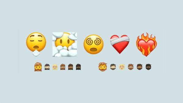 Nuevos emojis para caras barbas corazones