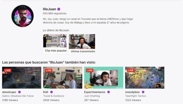 Cuales son los mejores canales de twitch en habla hispana ILLOJUAN